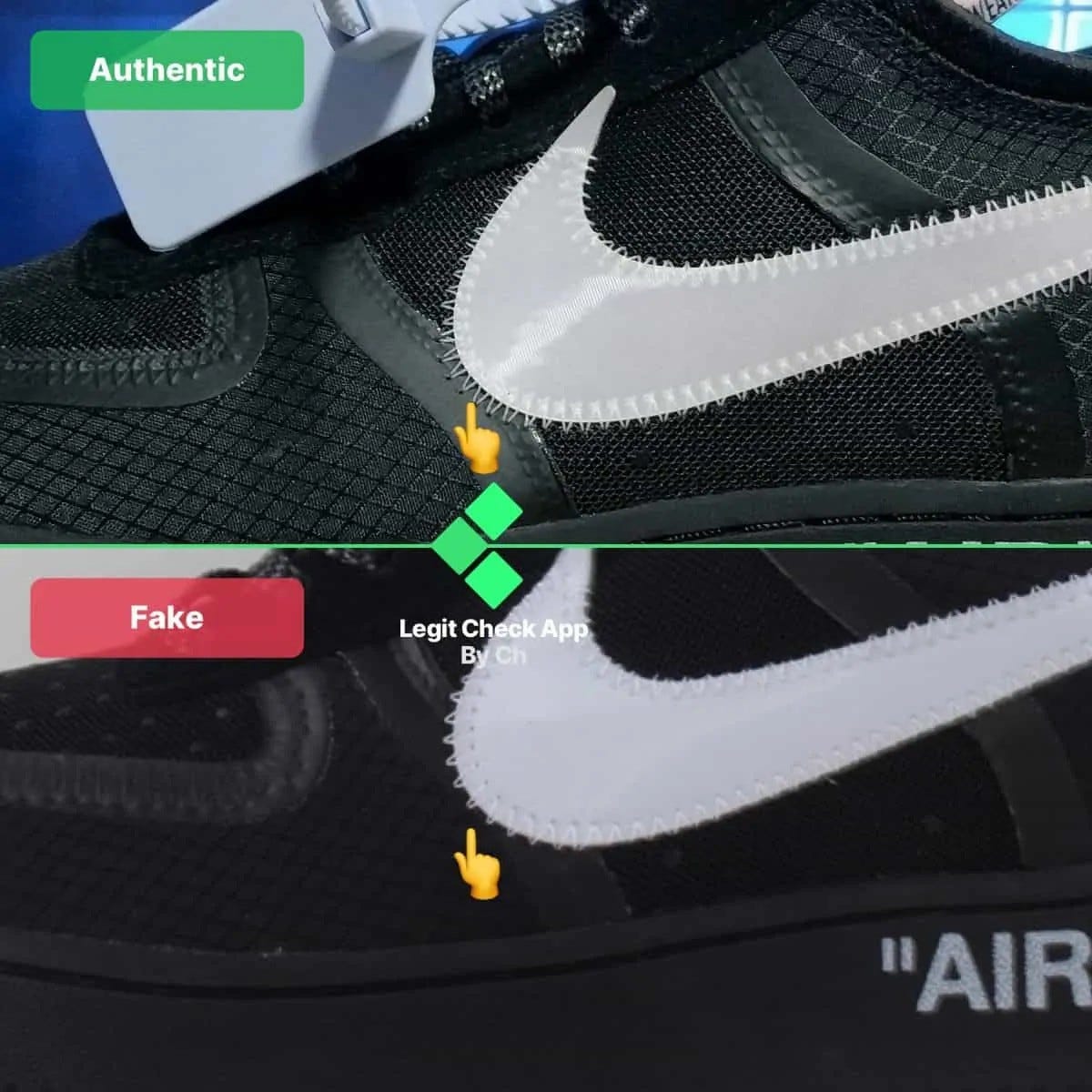 off white air force fake vs real