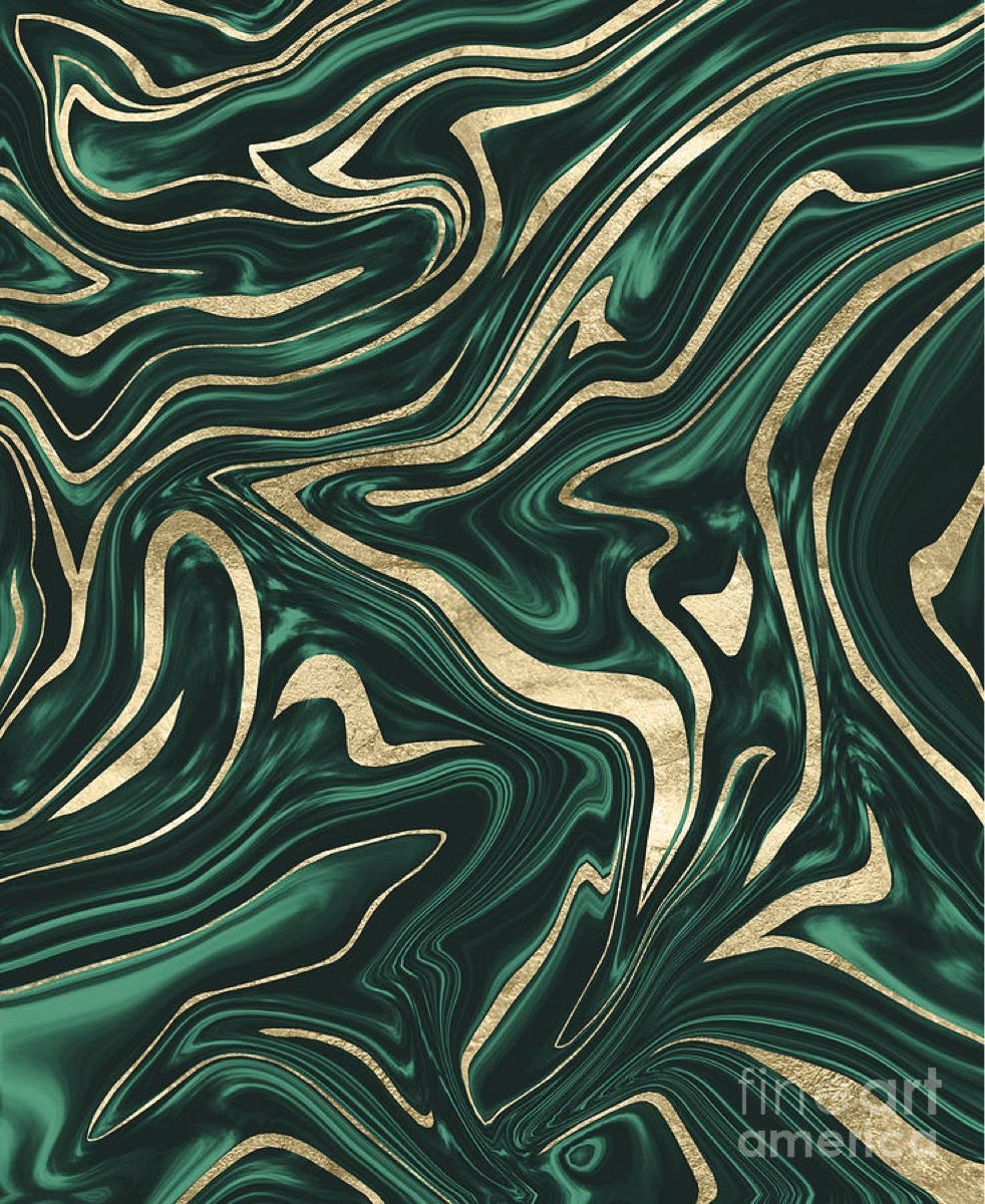 Green Gold Marble