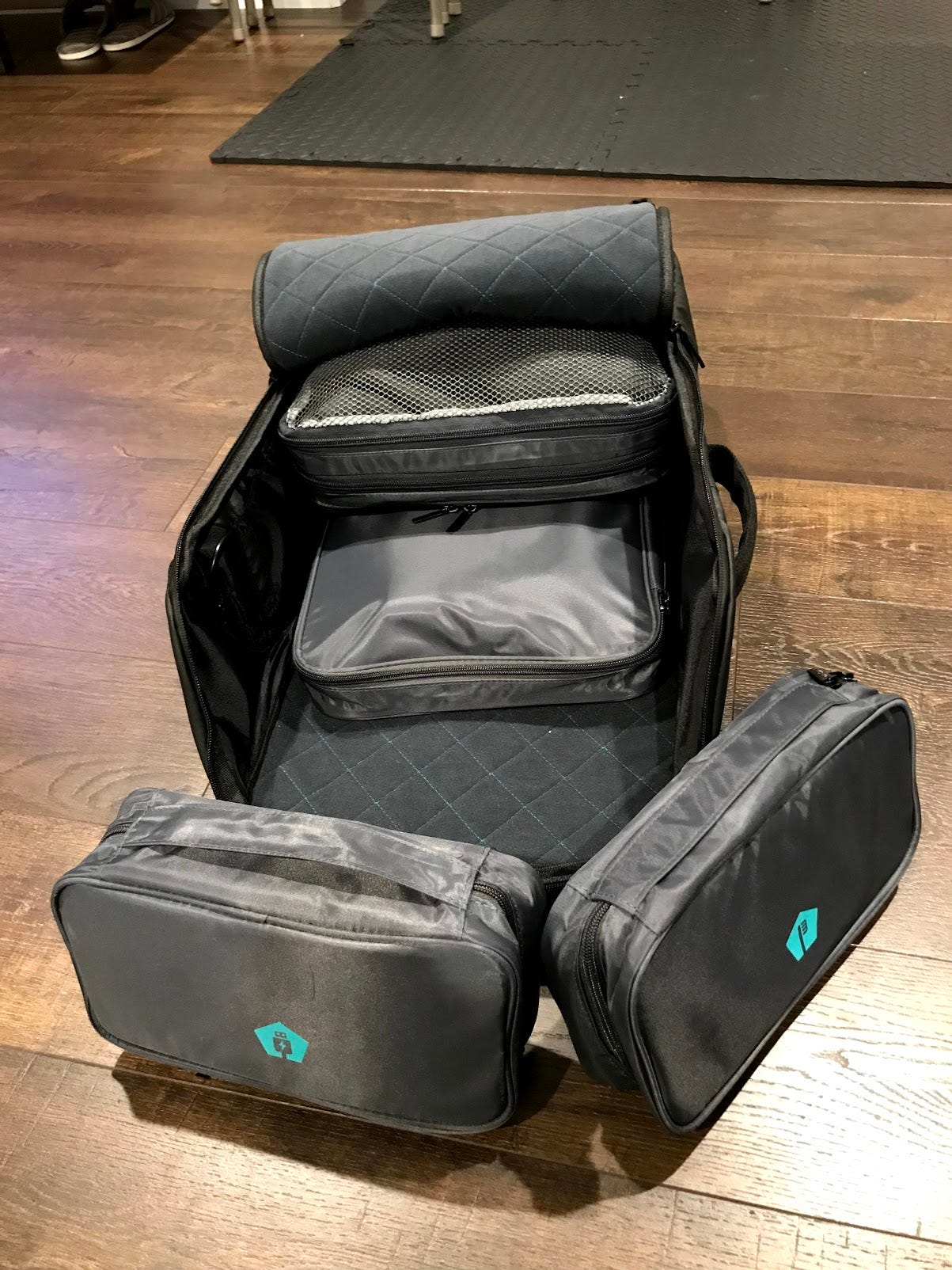 using packing cubes in a backpack