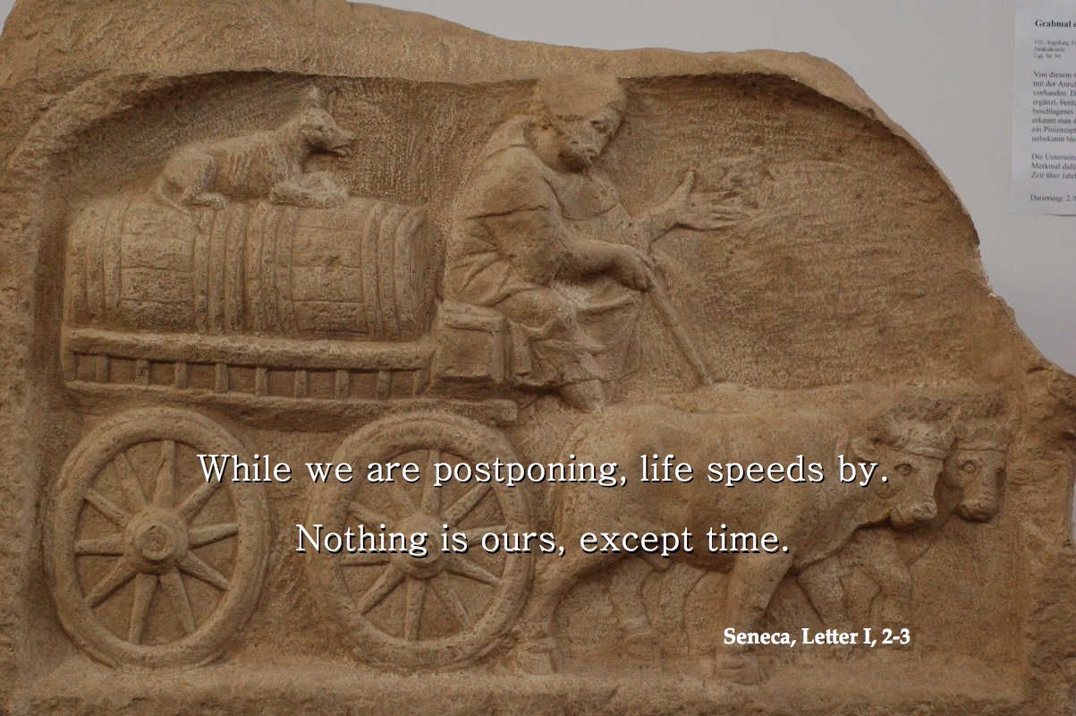 Roman wine trade oxcart, from grave stele, Augsburg Roman Museum