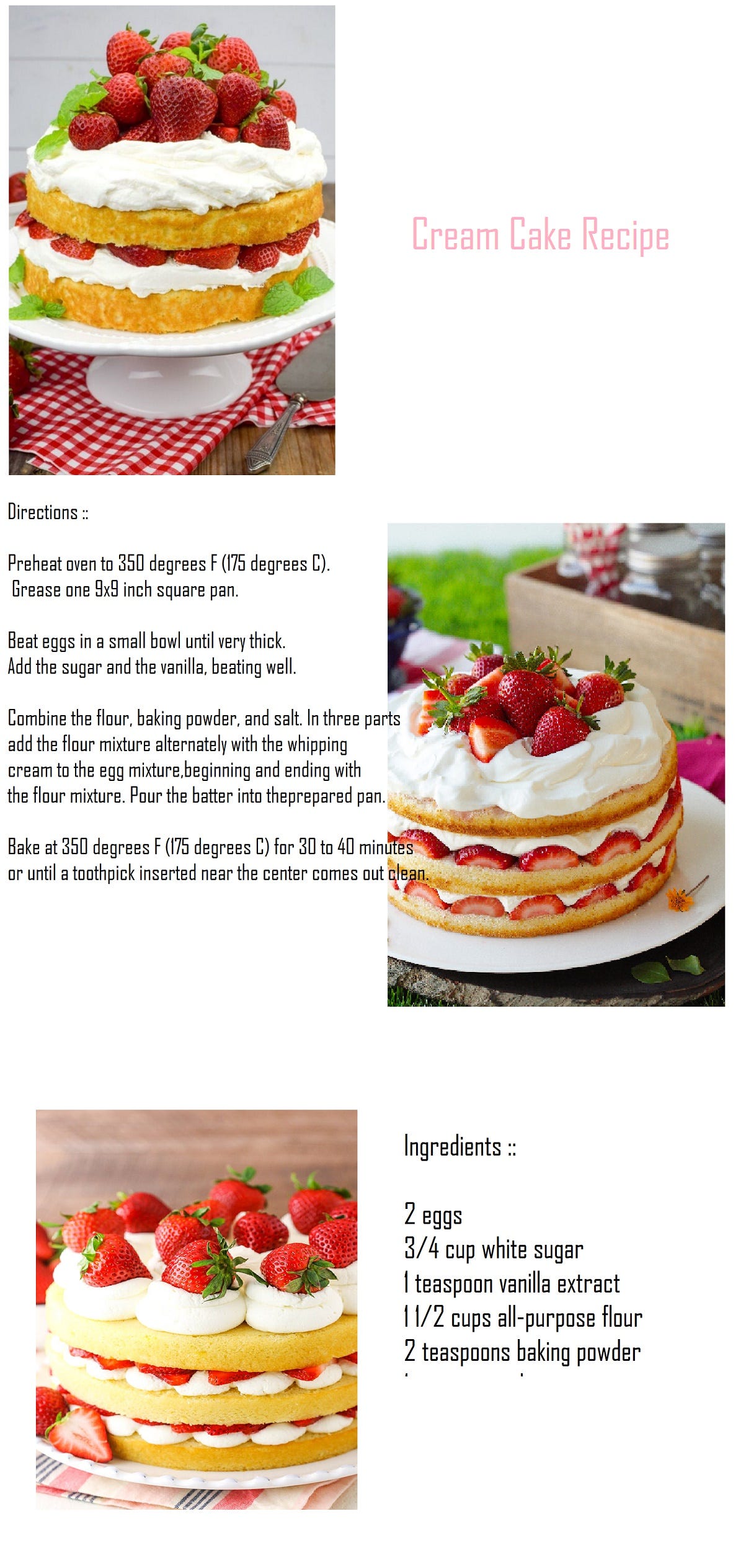 Cream Cake Recipe Cream Cake Recipe By Goldenbraidbooks Medium