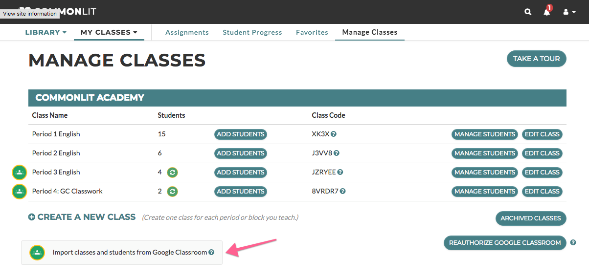 CommonLit s Google Classroom CommonLit