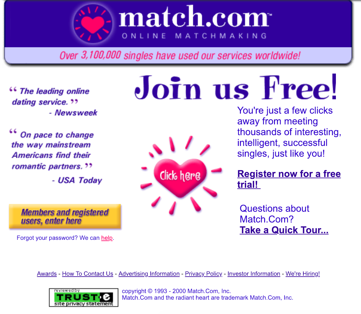 Internet Dating Site Since 2000 Internet Dating Site Since 2000
