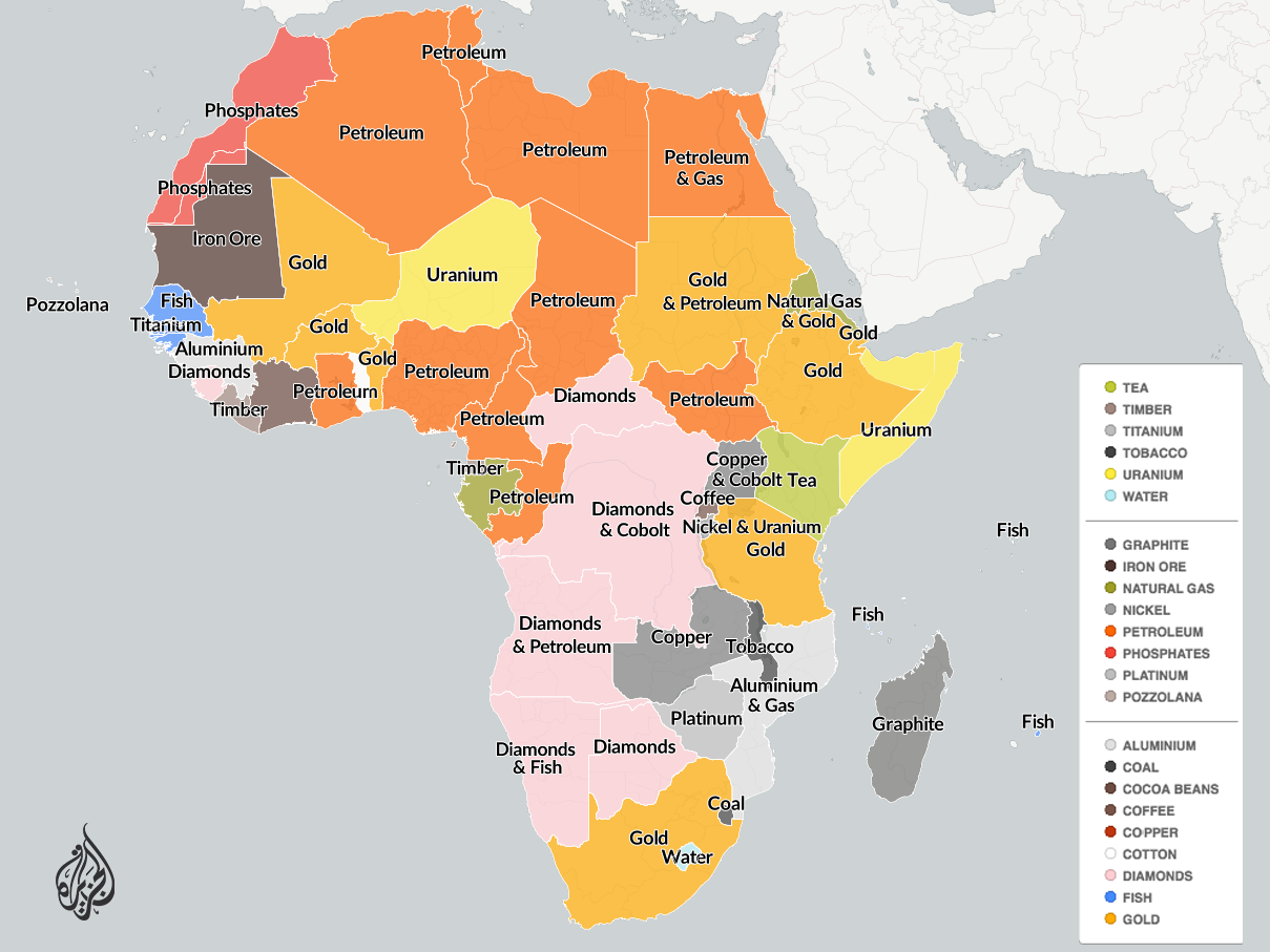 Map Of Africa Natural Resources Mapping Africa's natural resources | by AJ Labs | Medium