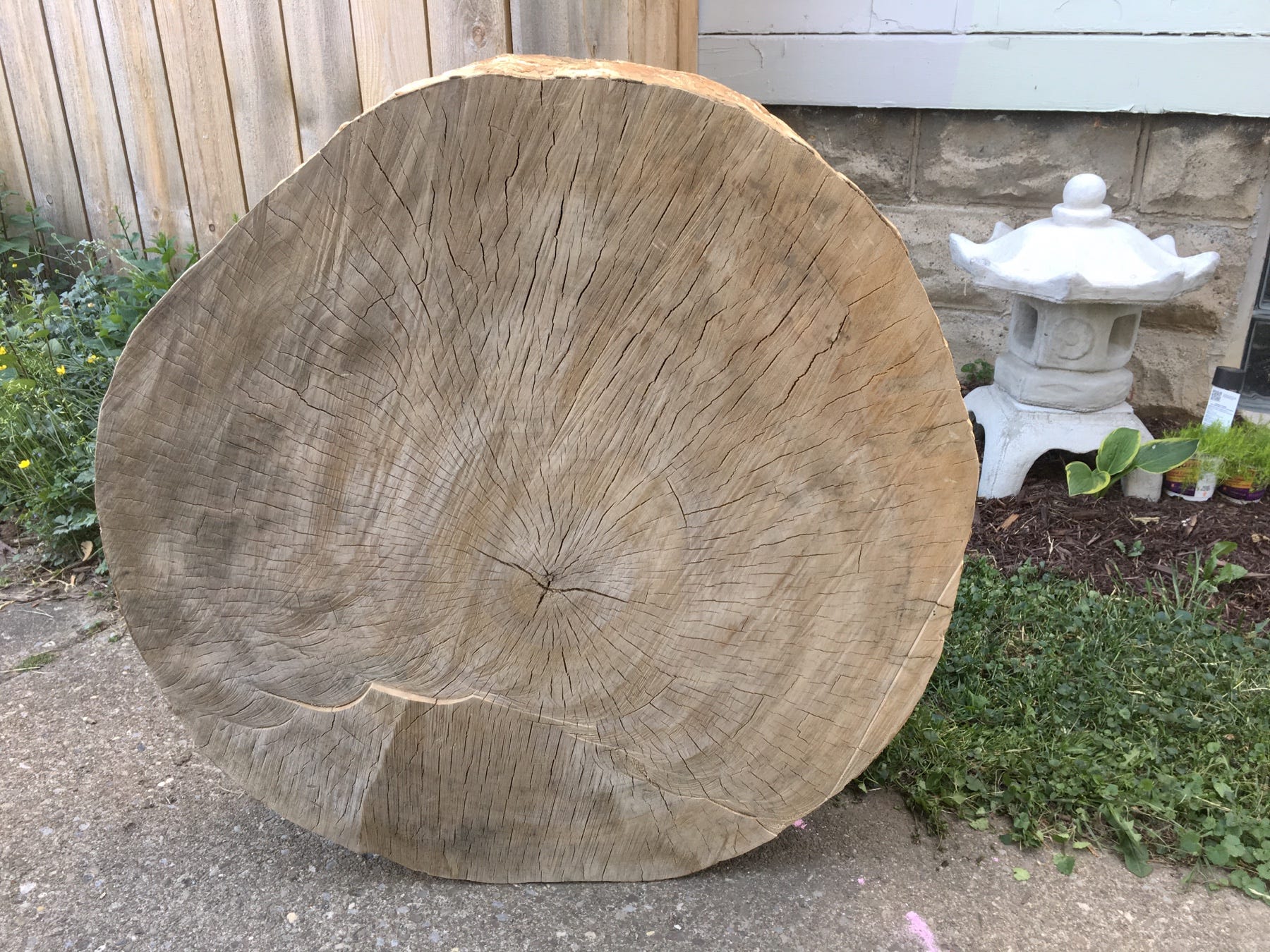 Current project repurposed tree round table by Jason Dettbarn End