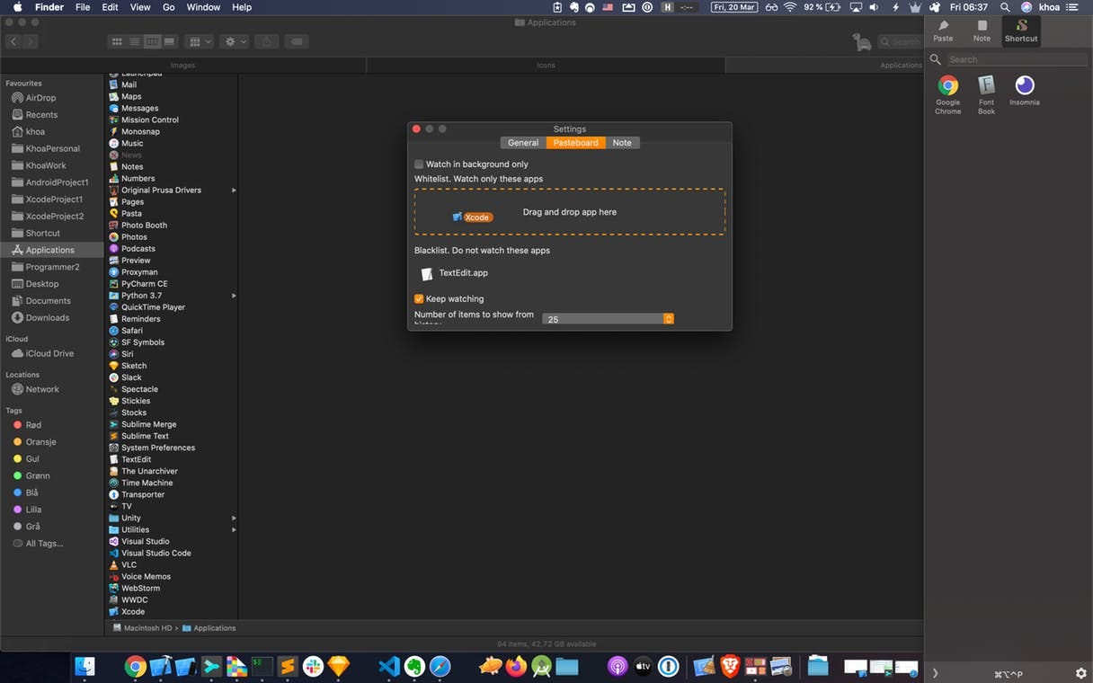 Introducing PastePal — pasteboard, note and shortcut manager macOS app