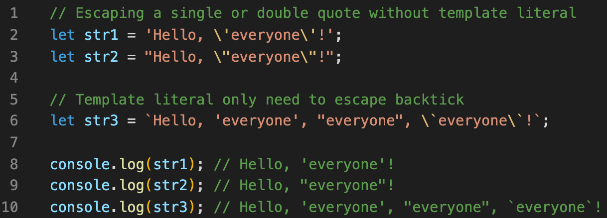 Javascript Template Literals Es6 By Bahay Gulle Bilgi The Startup Medium