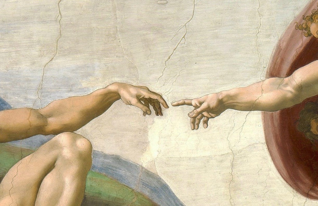 Michael Angelo’s “The Creation of Adam”