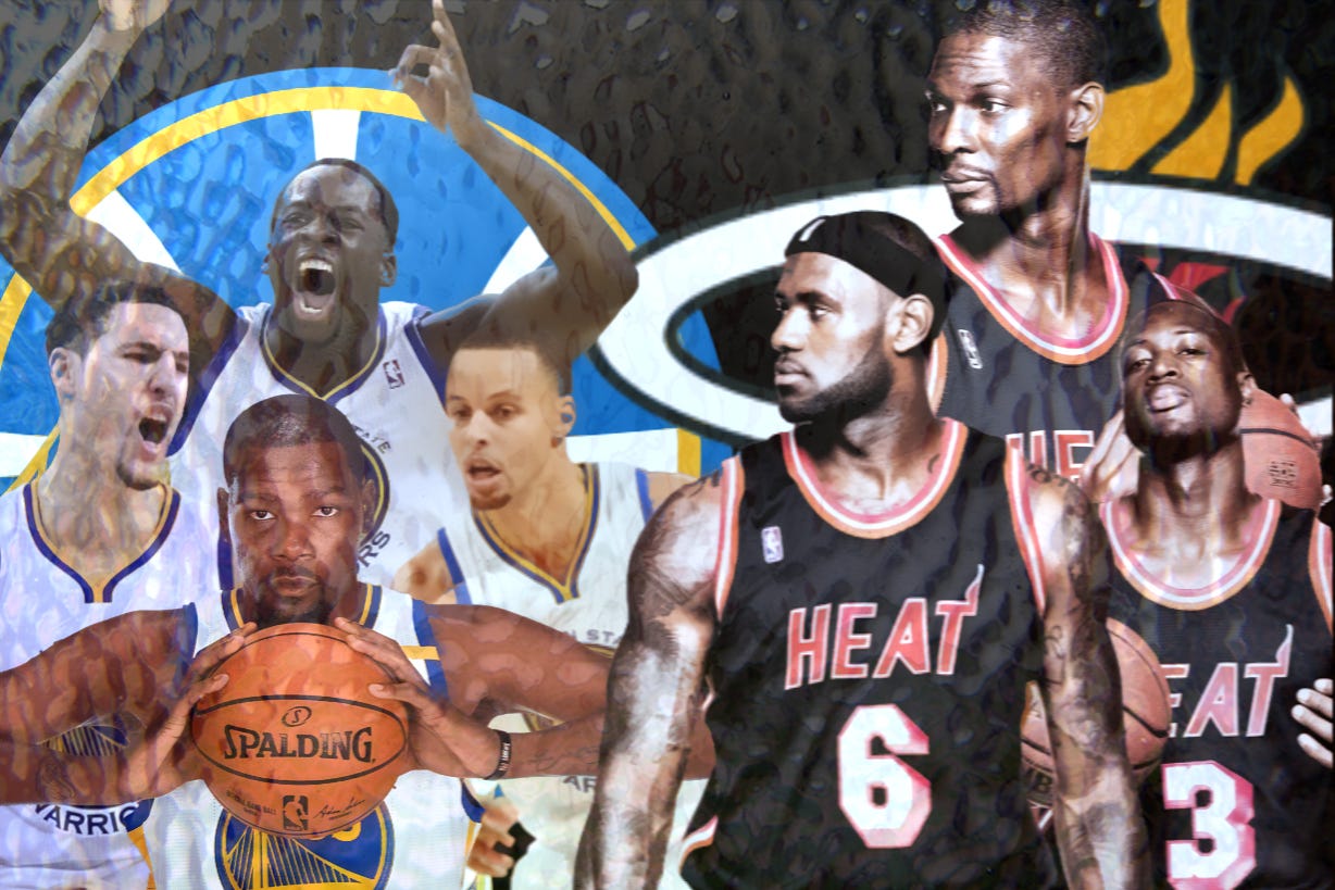 NBA Team of the Decade: The Miami Heat vs. Golden State Warriors | by Sonny  Giuliano | Bingeable | Medium