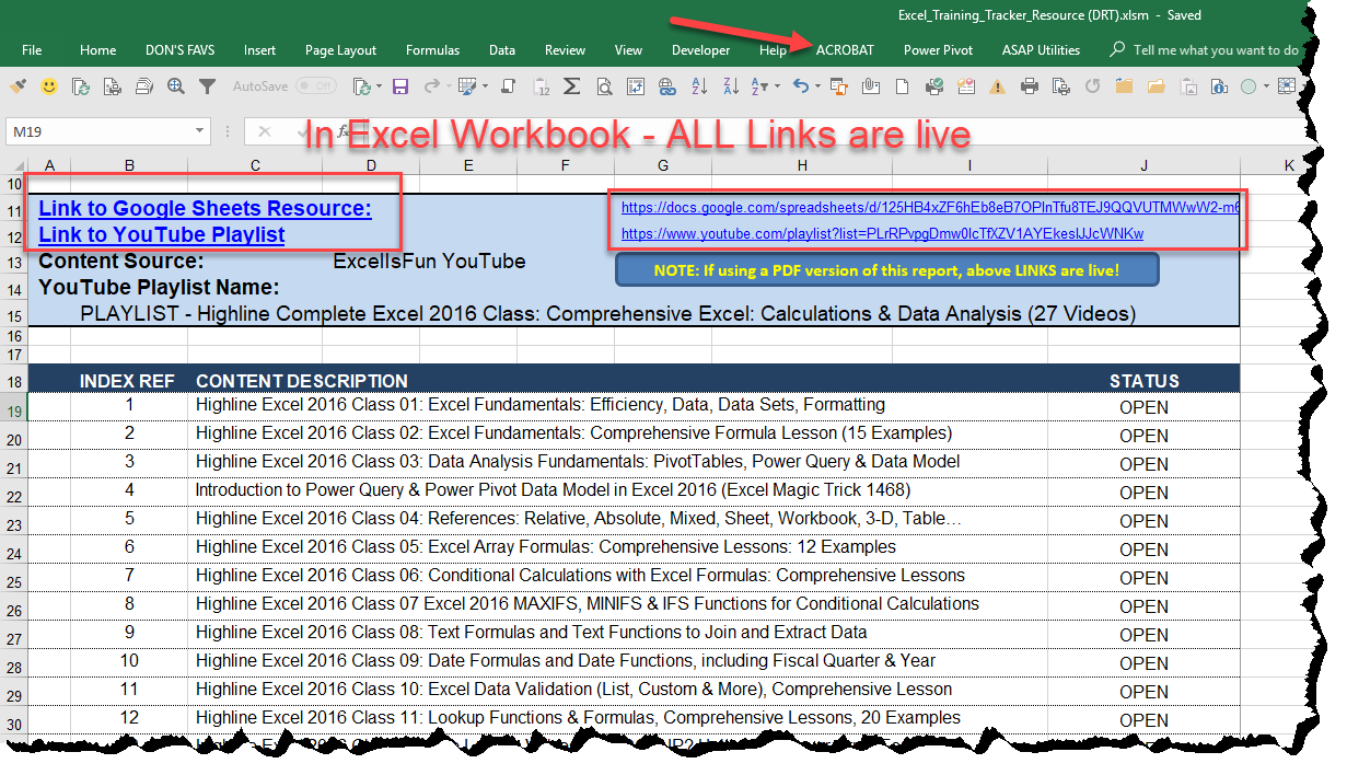 Excel pdf to