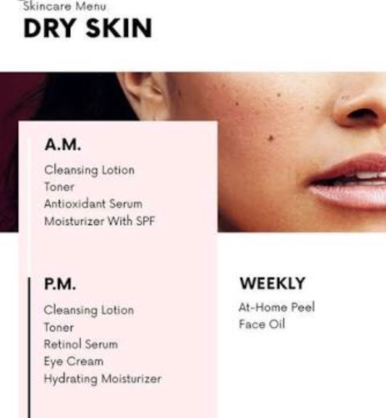 dry skin face daily routine