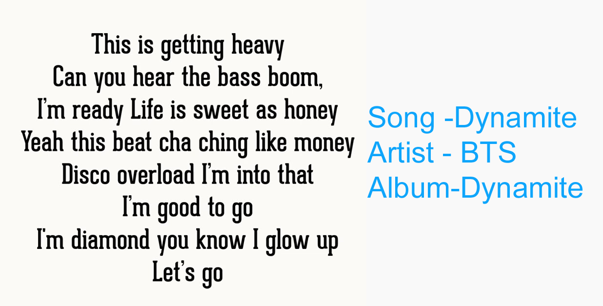 [37+] Bts Dynamite Lyrics English Download