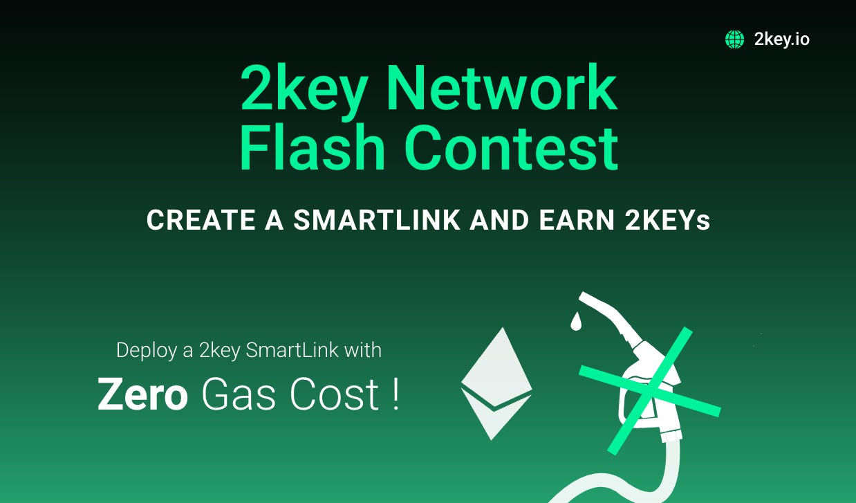 2key Network Flash Contest — Create a SmartLink & Earn 2KEYs by Ziv 2key Medium