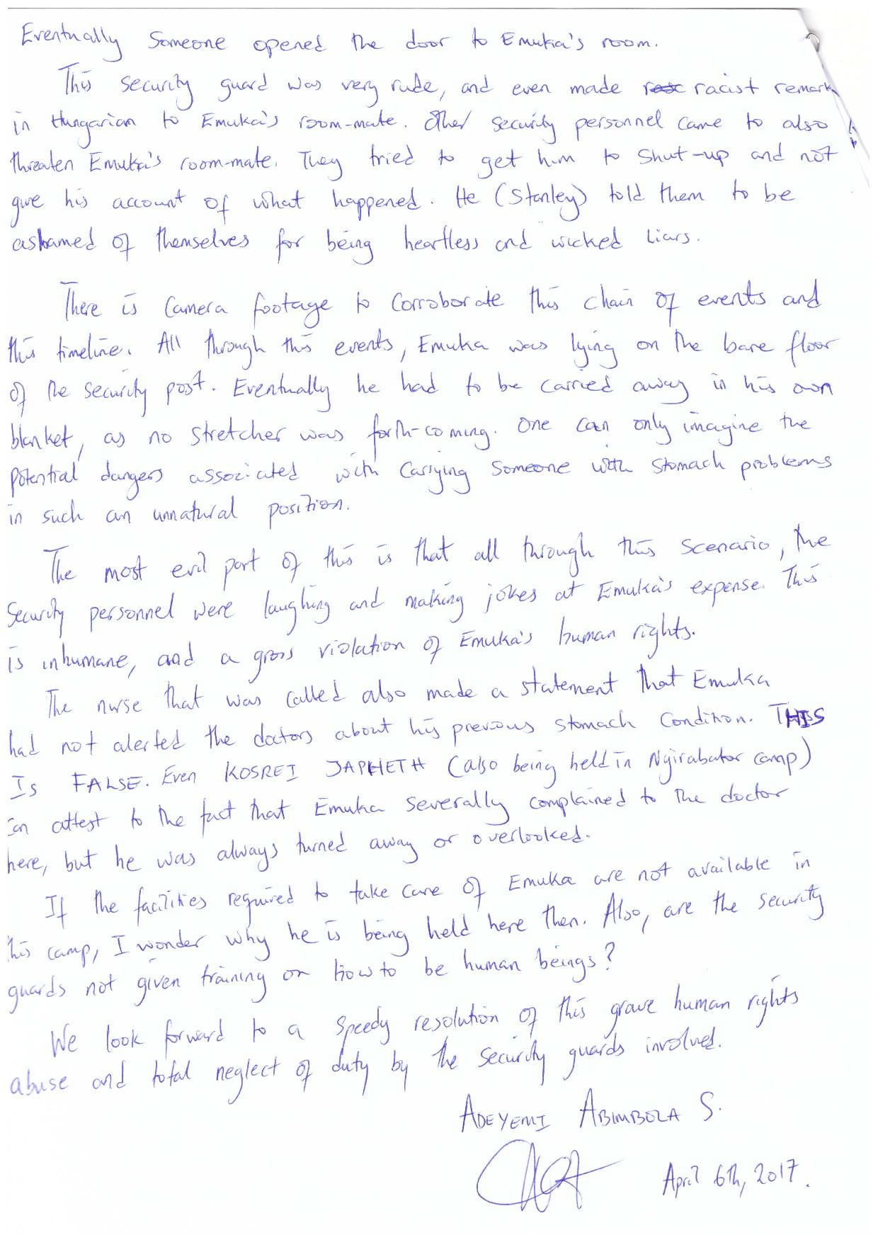 AYS Daily Digest 18/4/17: A letter from the inside of the detention ...