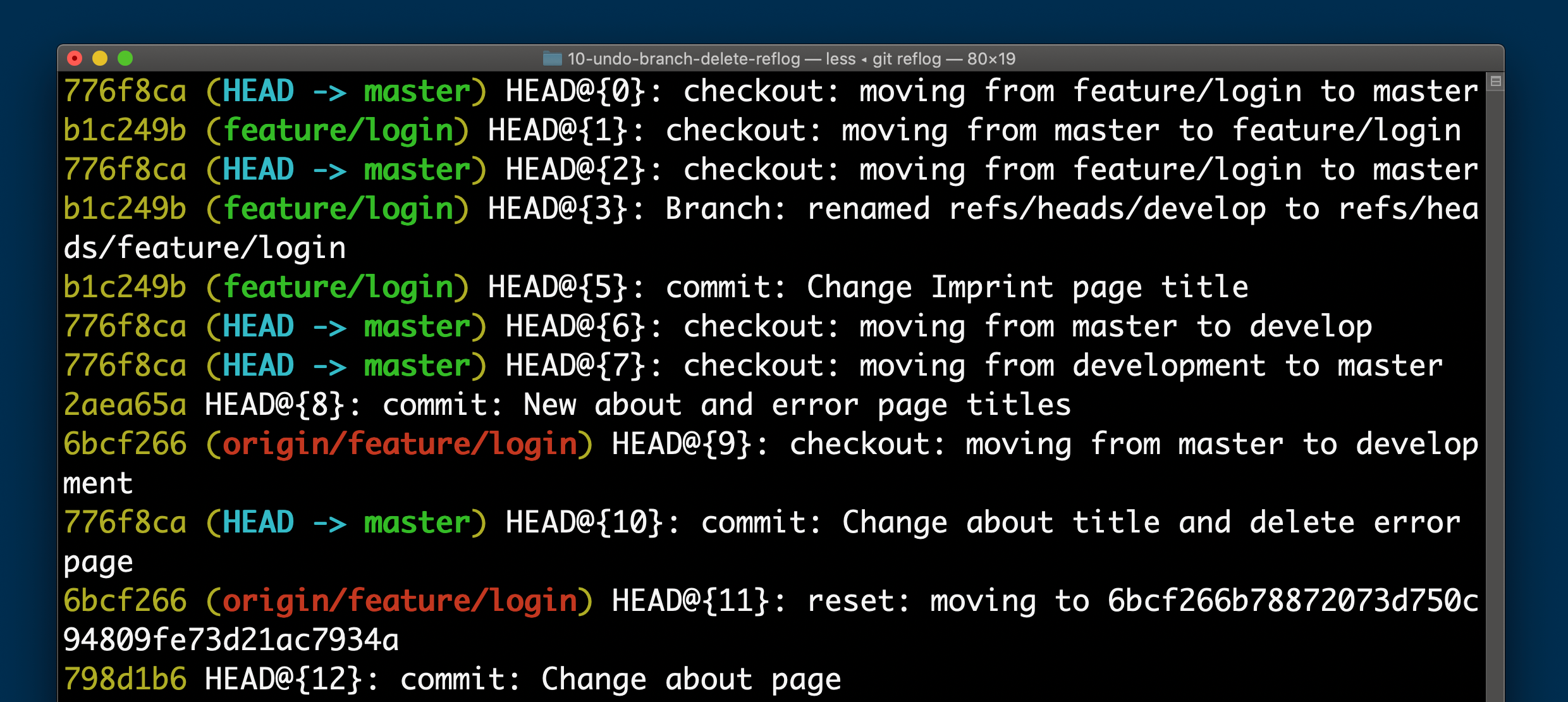 How to Recover Deleted Branches and Commits in Git with the “Reflog”