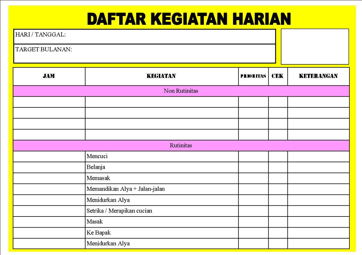 Jadwal Kegiatan Ibu Rumah Tangga Sehari Hari Sekitar Rumah Jadwal Kegiatan Ibu Rumah Tangga Sehari Hari Sekitar Rumah
