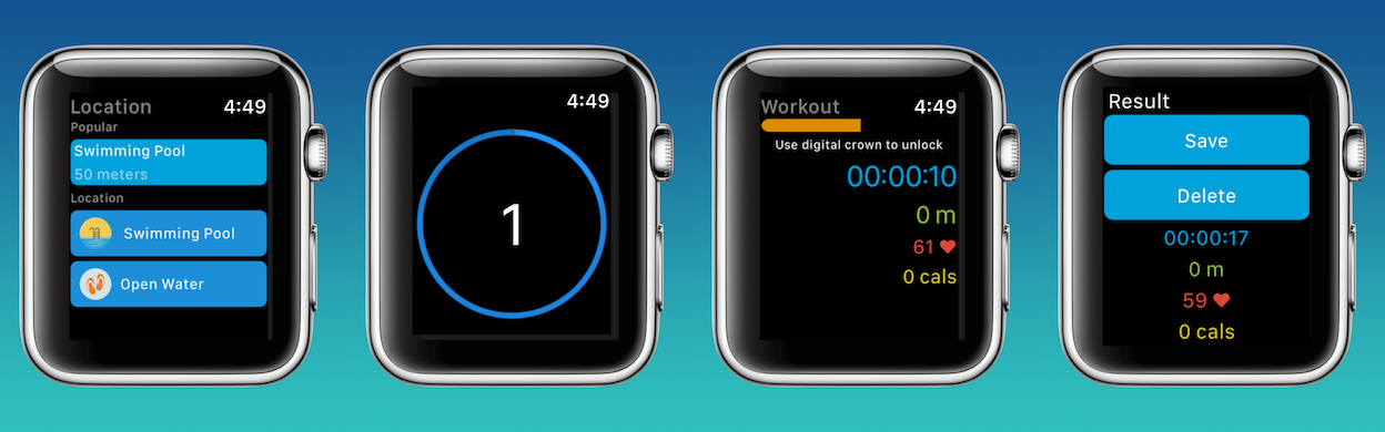 swim app apple watch 4