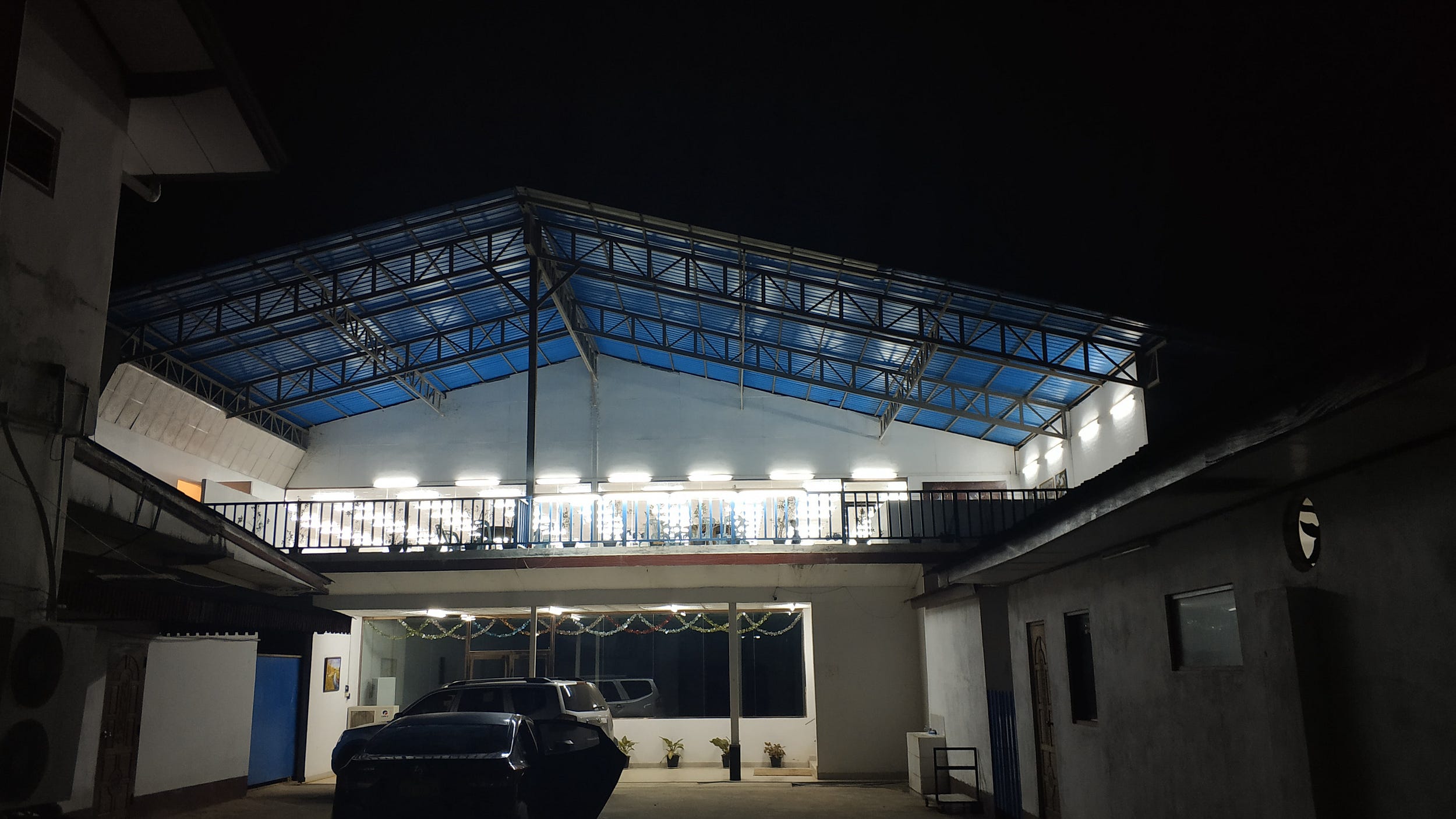 outside the pyongyang restaurant in vang vieng laos