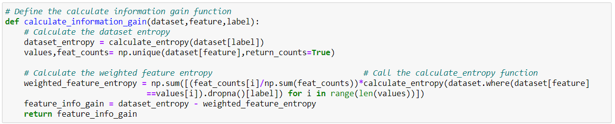 decision tree in python from scratch