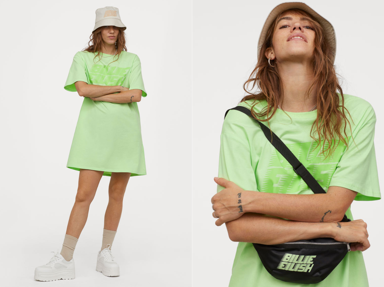 t shirt billie eilish h&m
