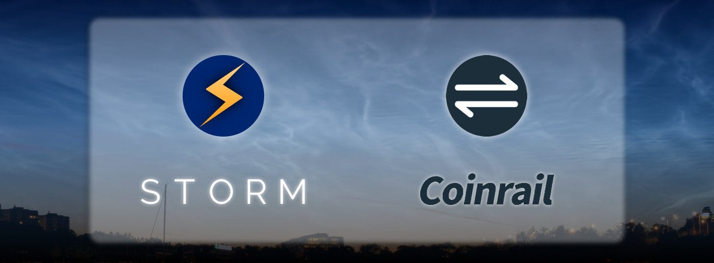 Coinrail Has Listed Storm Token Hello Storm Community By Stormx Stormx