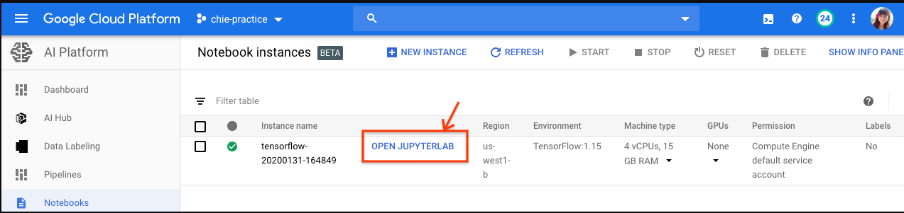 google ai platform notebooks