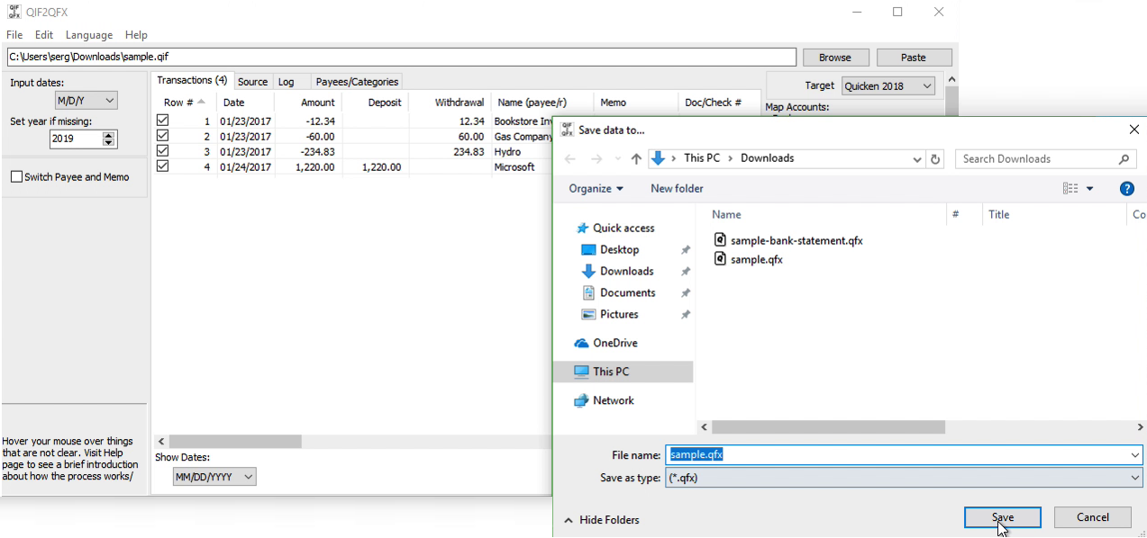 could not import file into quicken for mac 2016