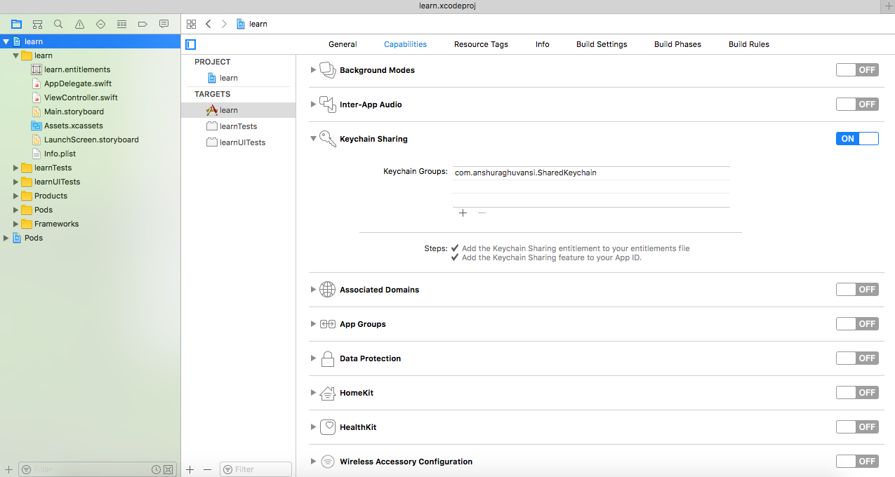 Keychain Sharing Between Applications On Ios By Anshu Kumar Medium