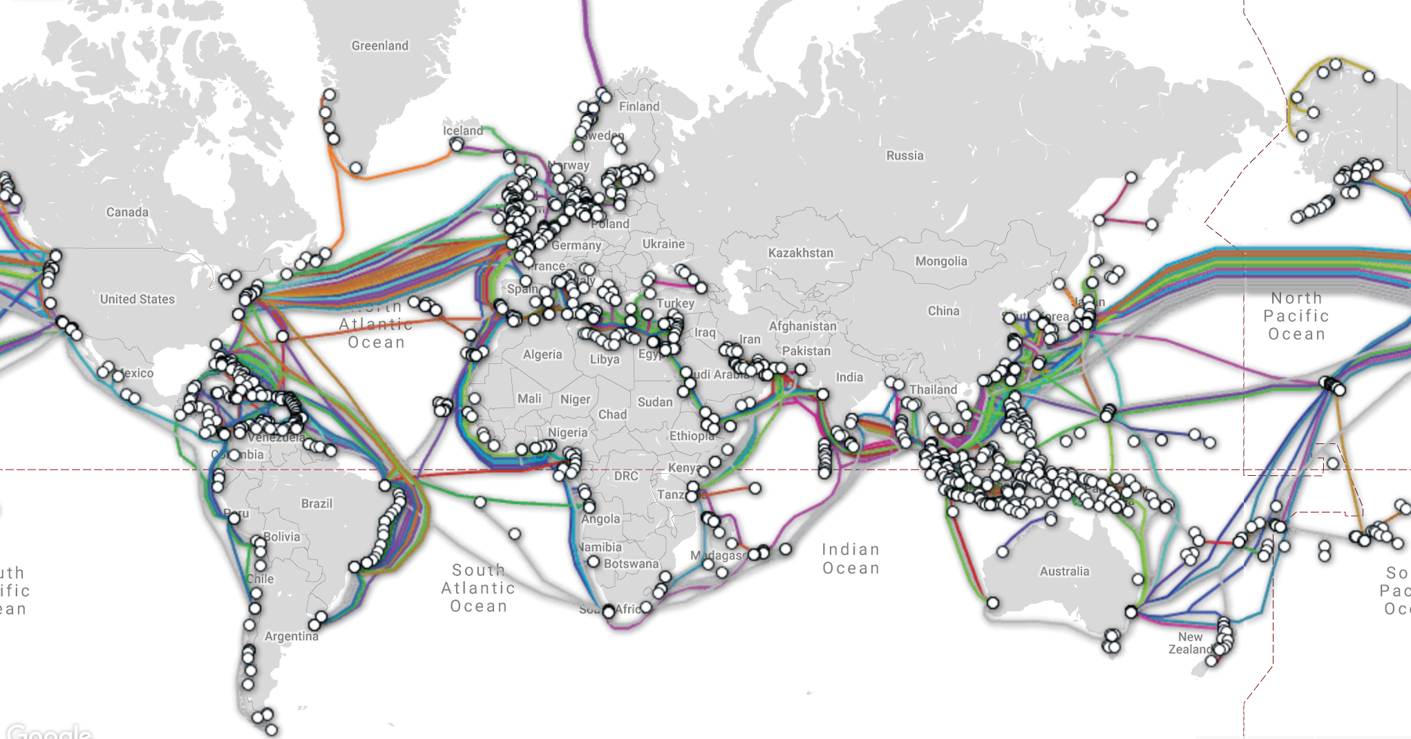 internet undersea cables
