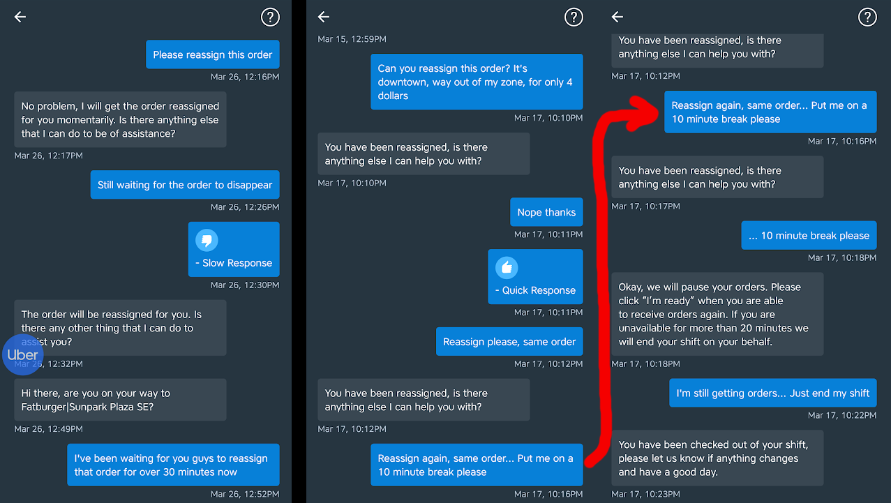 skip the dishes bike courier