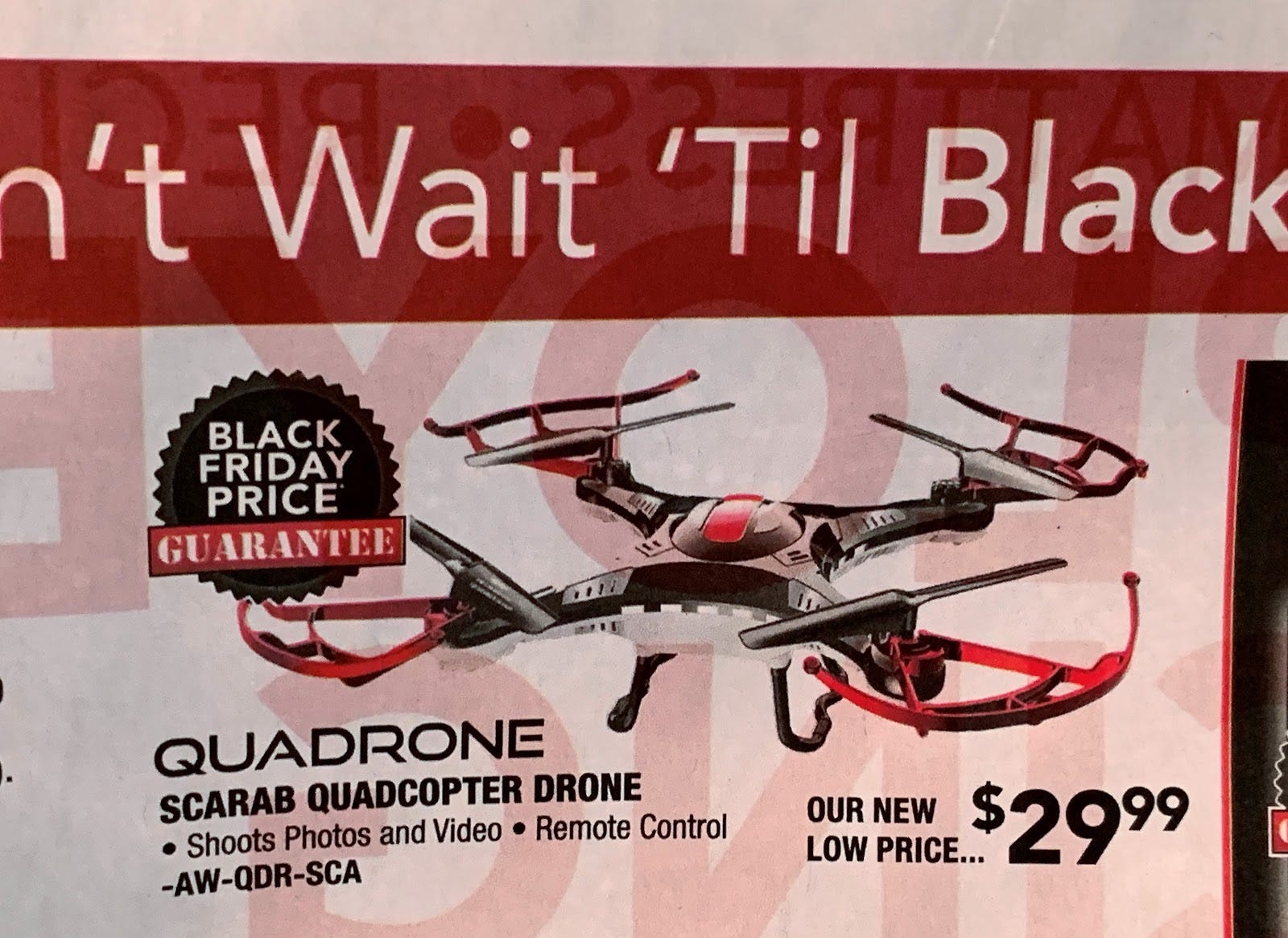 quadrone scarab camera drone