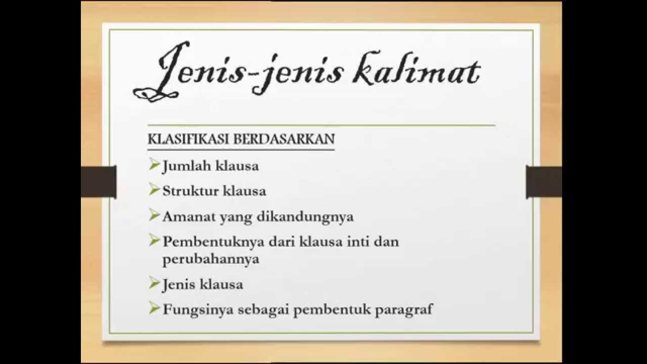 Kalimat Yang Mempunyai Unsur S P O K Disebut Berbagai Unsur