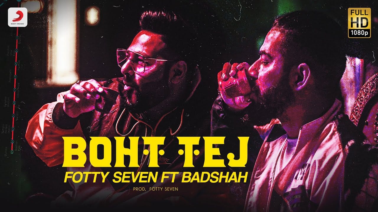 Boht Tej Song Lyrics Boht Tej Fotty Seven Feat Badshah By Edward Medium