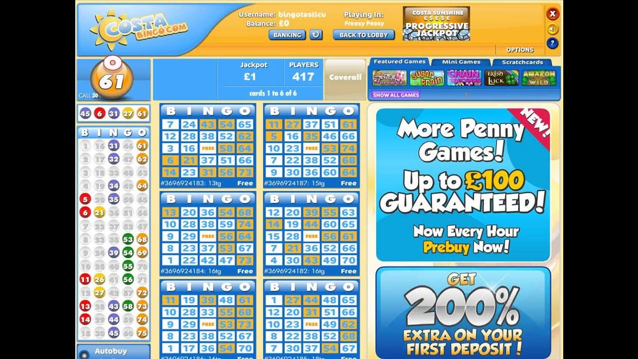 Costa Bingo Lobby