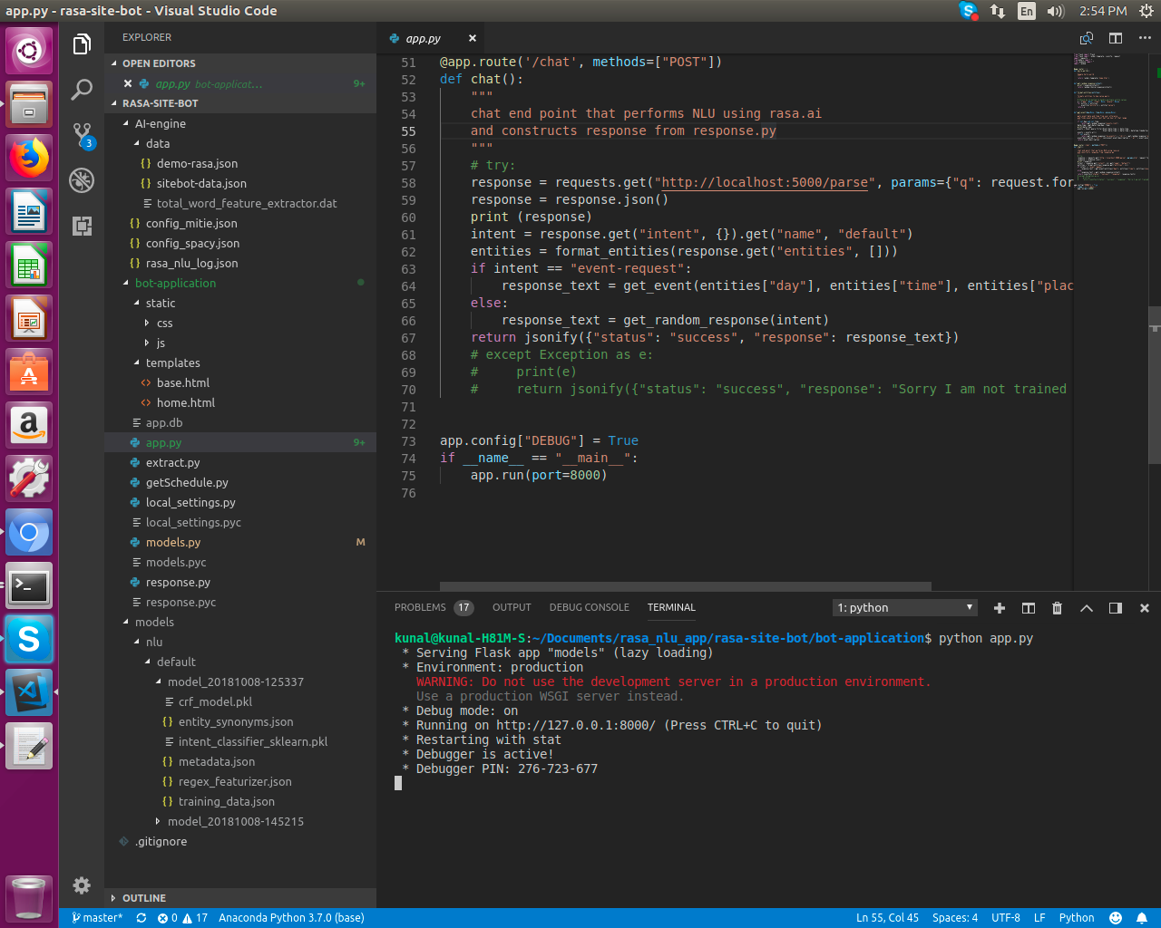 Conversational AI chatbot using Rasa NLU & Rasa Core: How Dialogue ...