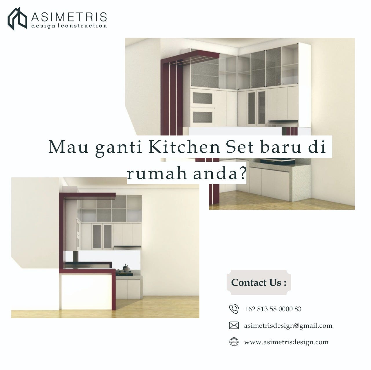 Desain Kitchen Set Modern 081358000083 Interiormalang Medium