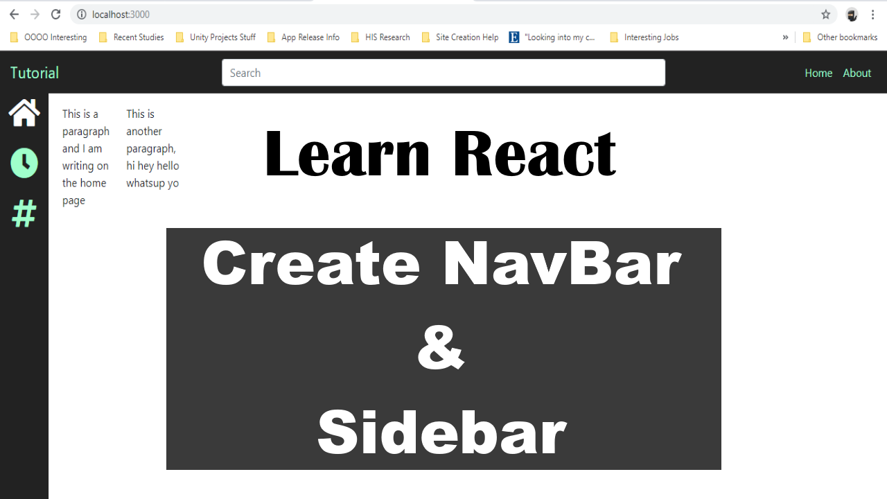 How to Create a Navigation Bar and Sidebar Using React | by Lofi Guy |  codeburst