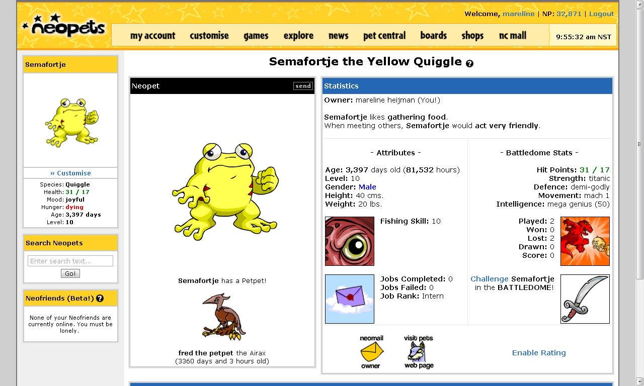 Neopets website