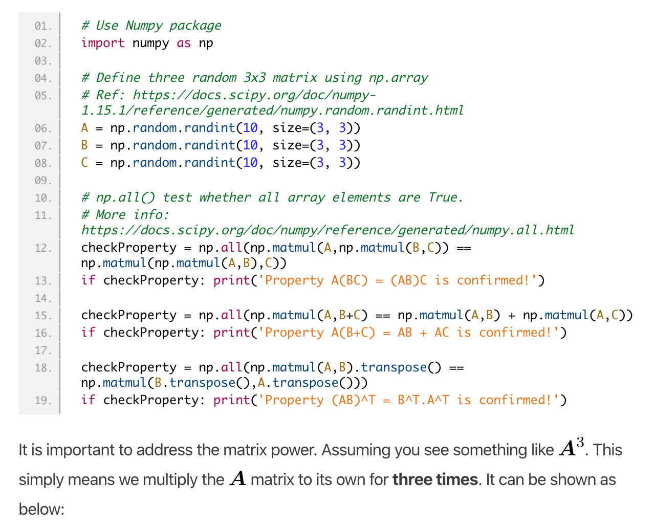 Matrix Operations In Practice Using Python | by amirsina torfi ...