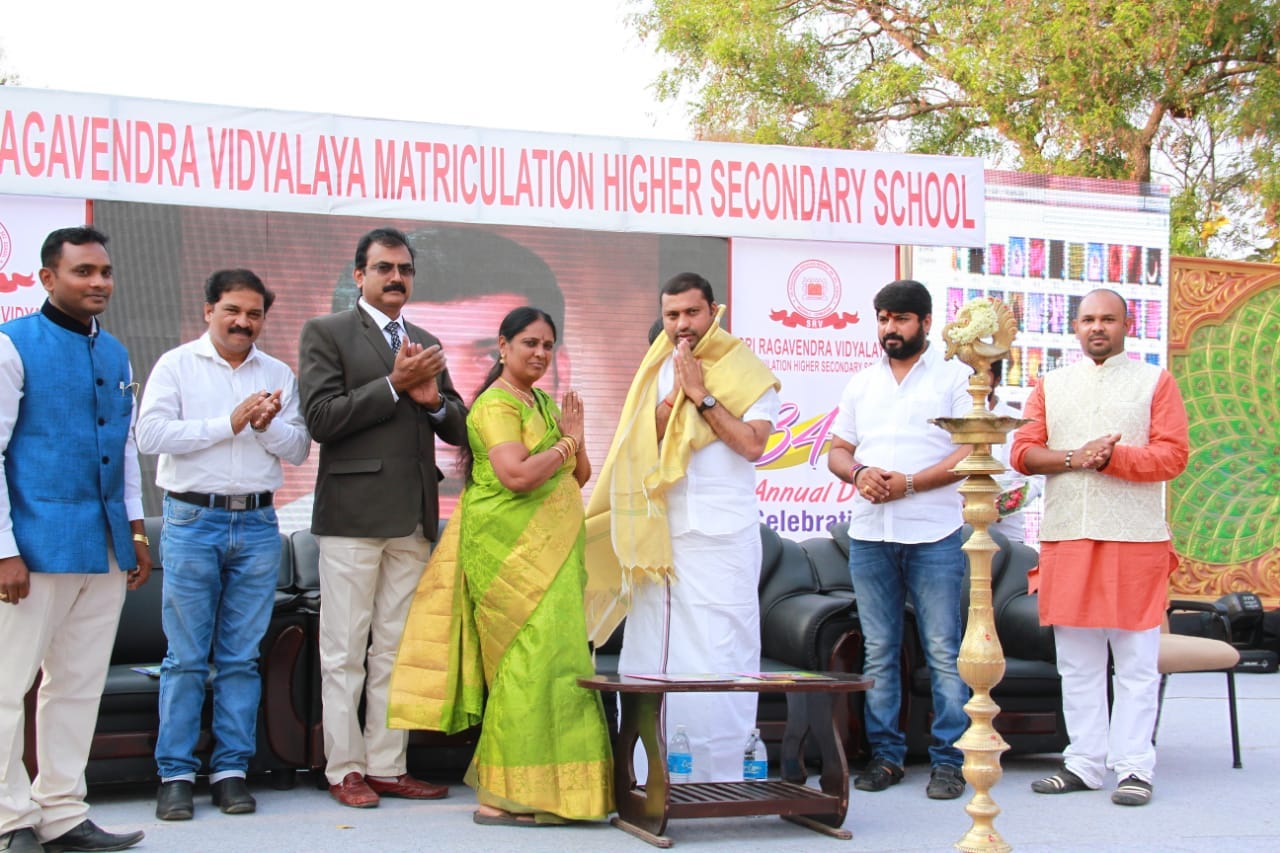 Chandrasekar As A Chief Guest In Ragavendra School Annual Day