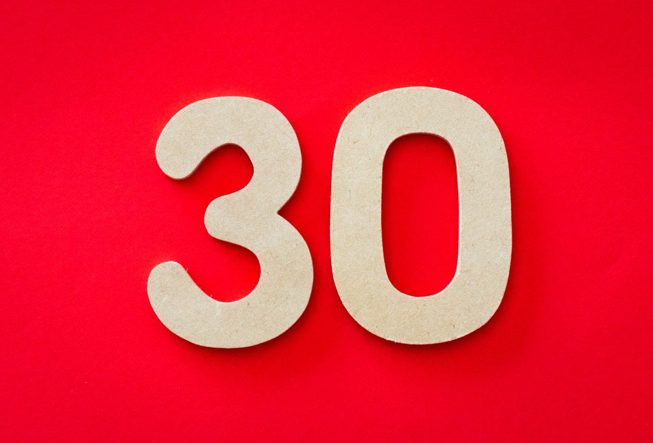 This Is Thirty A Few Thoughts on the Big 30 by Jeremy Divinity