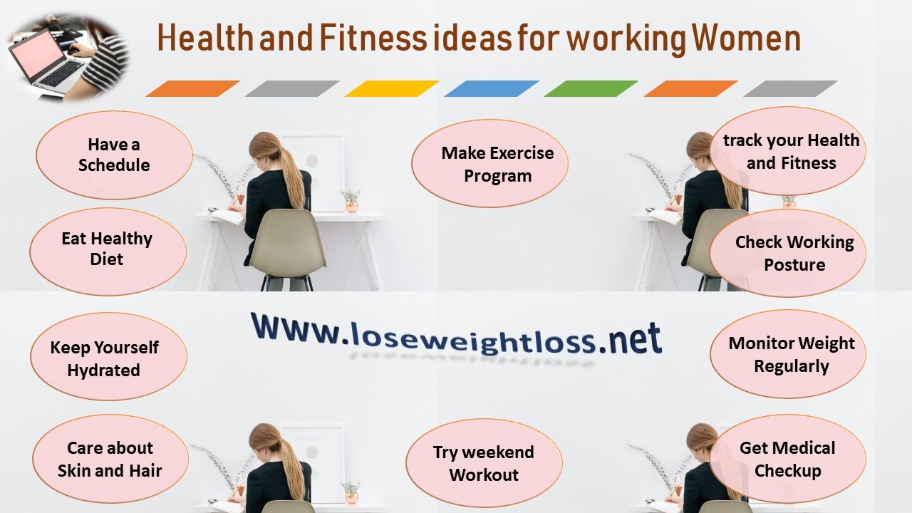 Quick Health and Fitness ideas for working women to follow