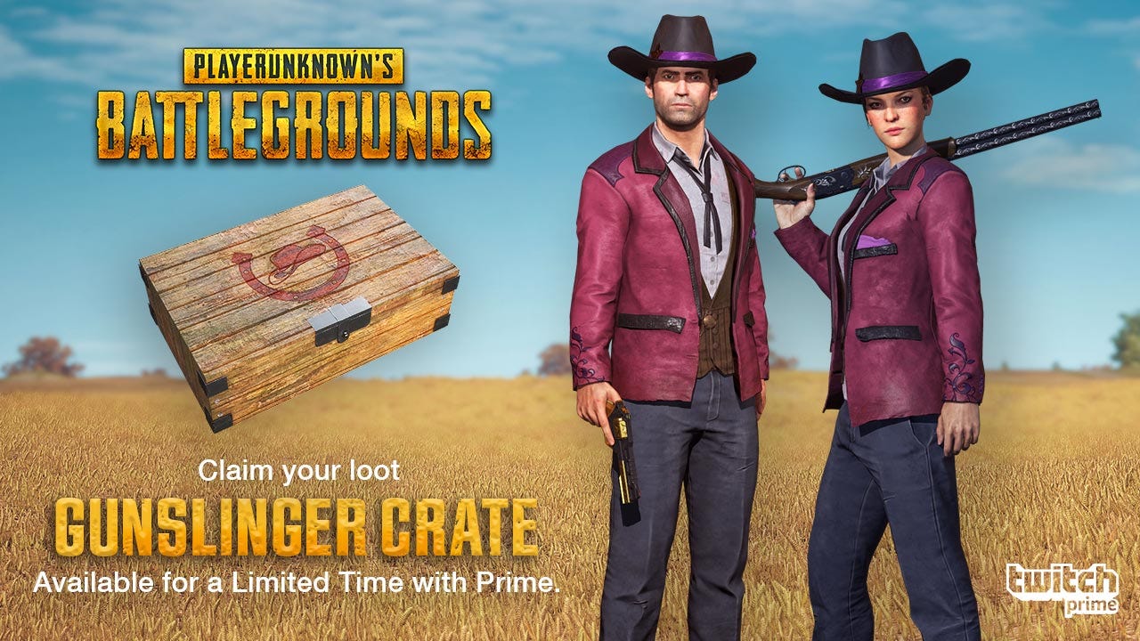 Twitch Prime Members Prepare For A Western Showdown With The Pubg Gunslinger Crate By Joveth Gonzalez Twitch Blog Medium