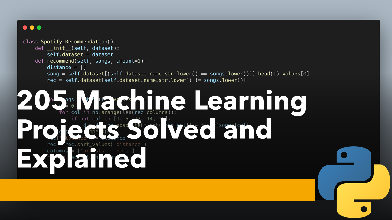 200+ Machine Learning Projects Solved and Explained | by Aman Kharwal ...