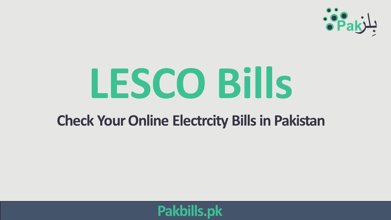 Lesco Bill Online Check Your Lesco Bill Online