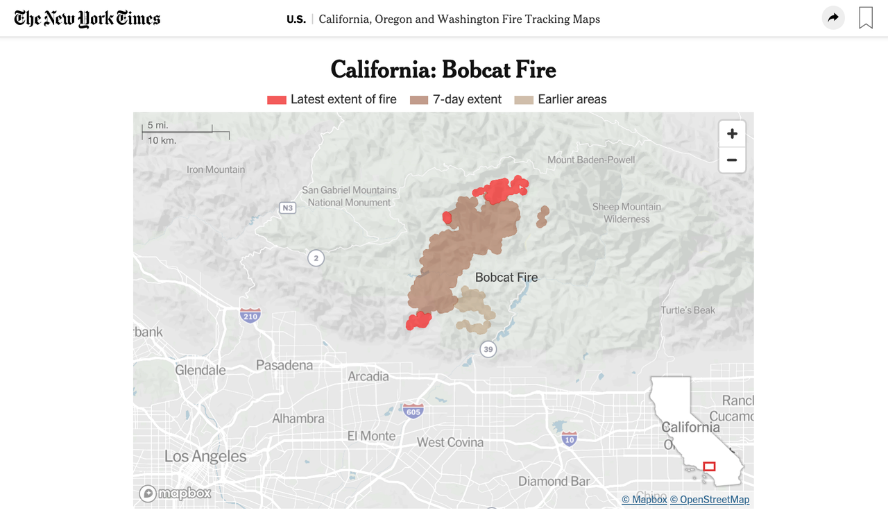 New York Times Fire Map - United States Map