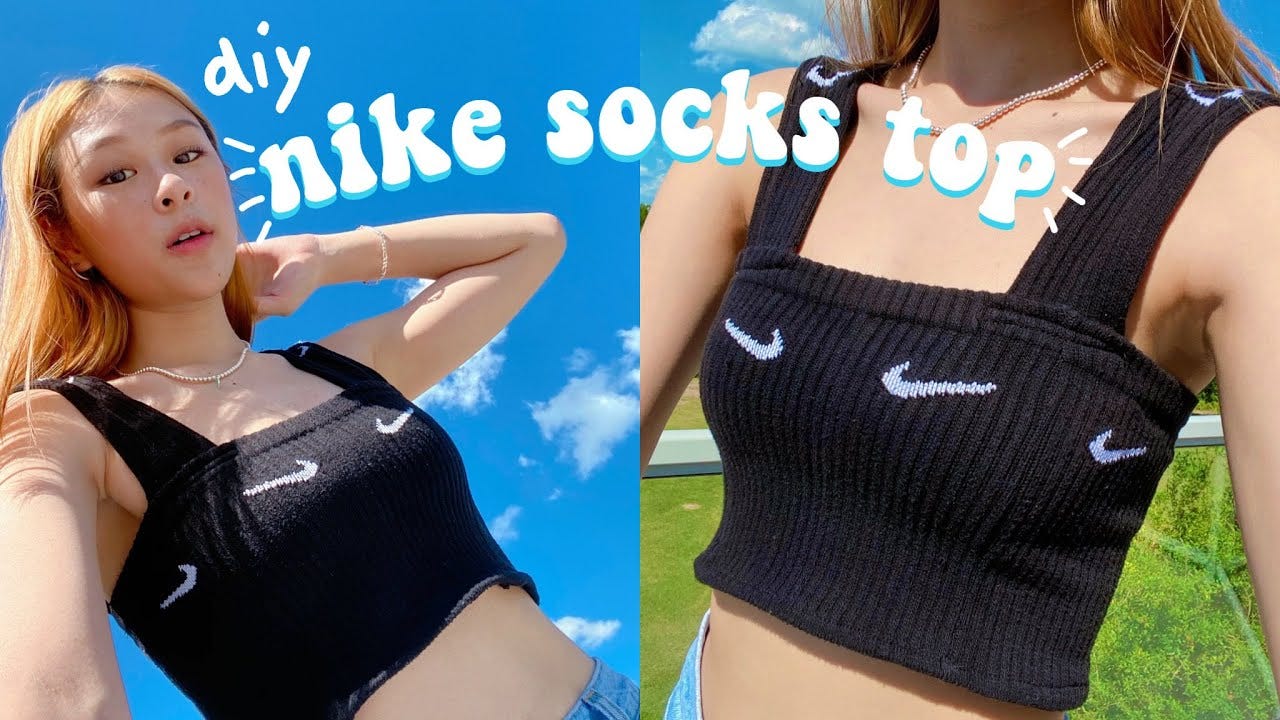nike socks crop top