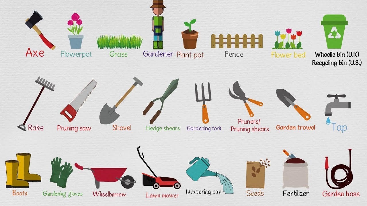 8 Basic Tools In The Garden Karen Christine Medium