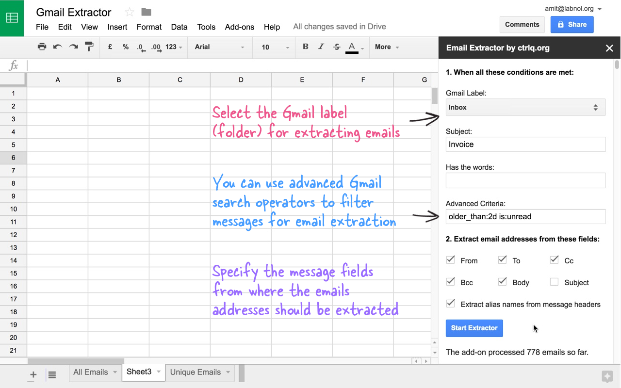 Email Address Extractor 3 4 360