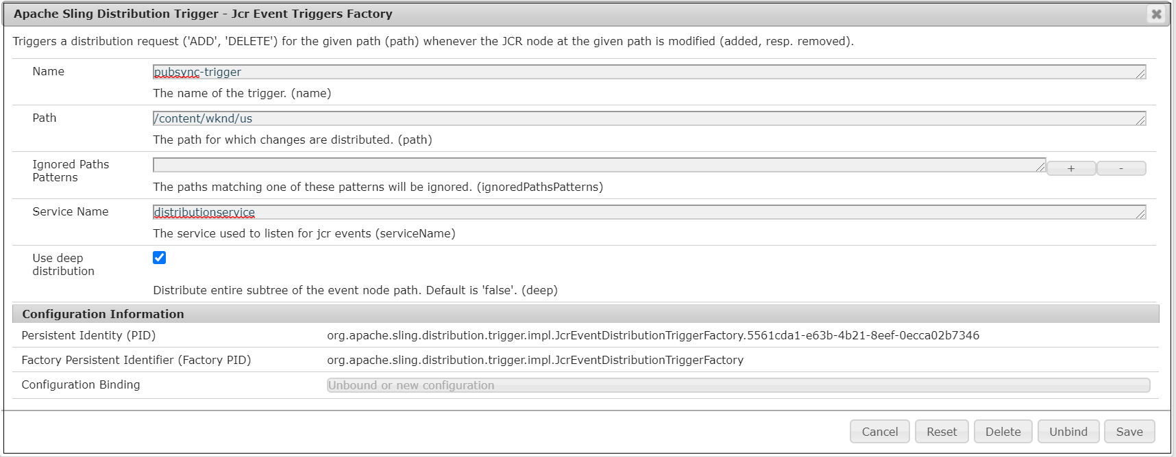 sling-sync-distribution-aem